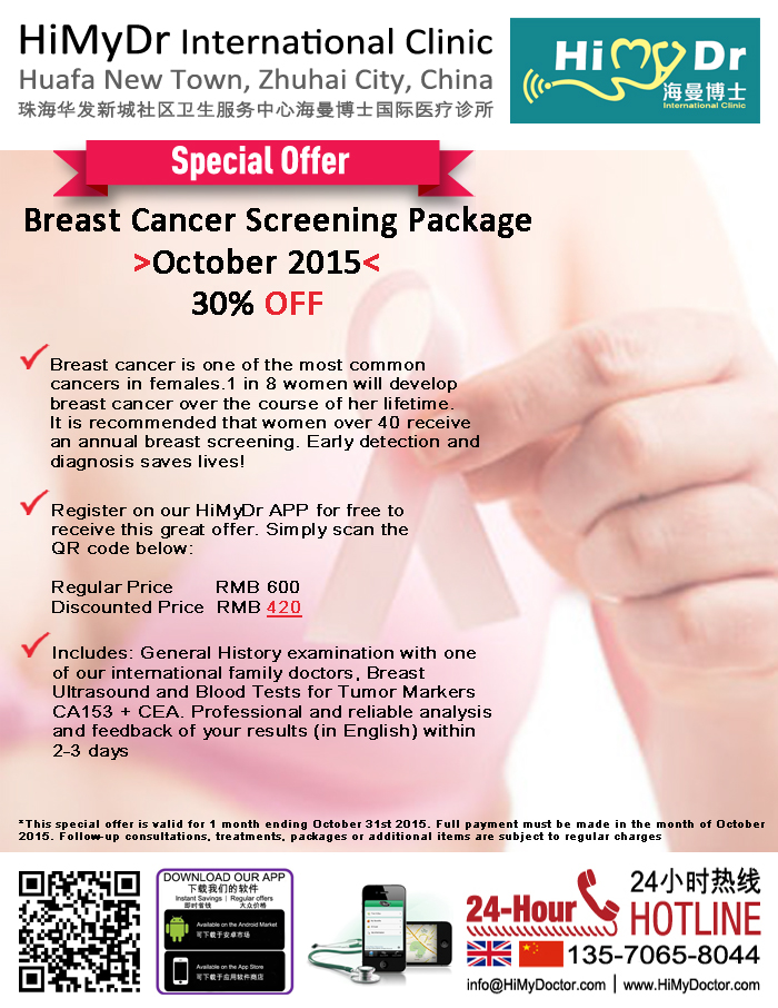 Breast Cancer Screening Test Special Promo (English)